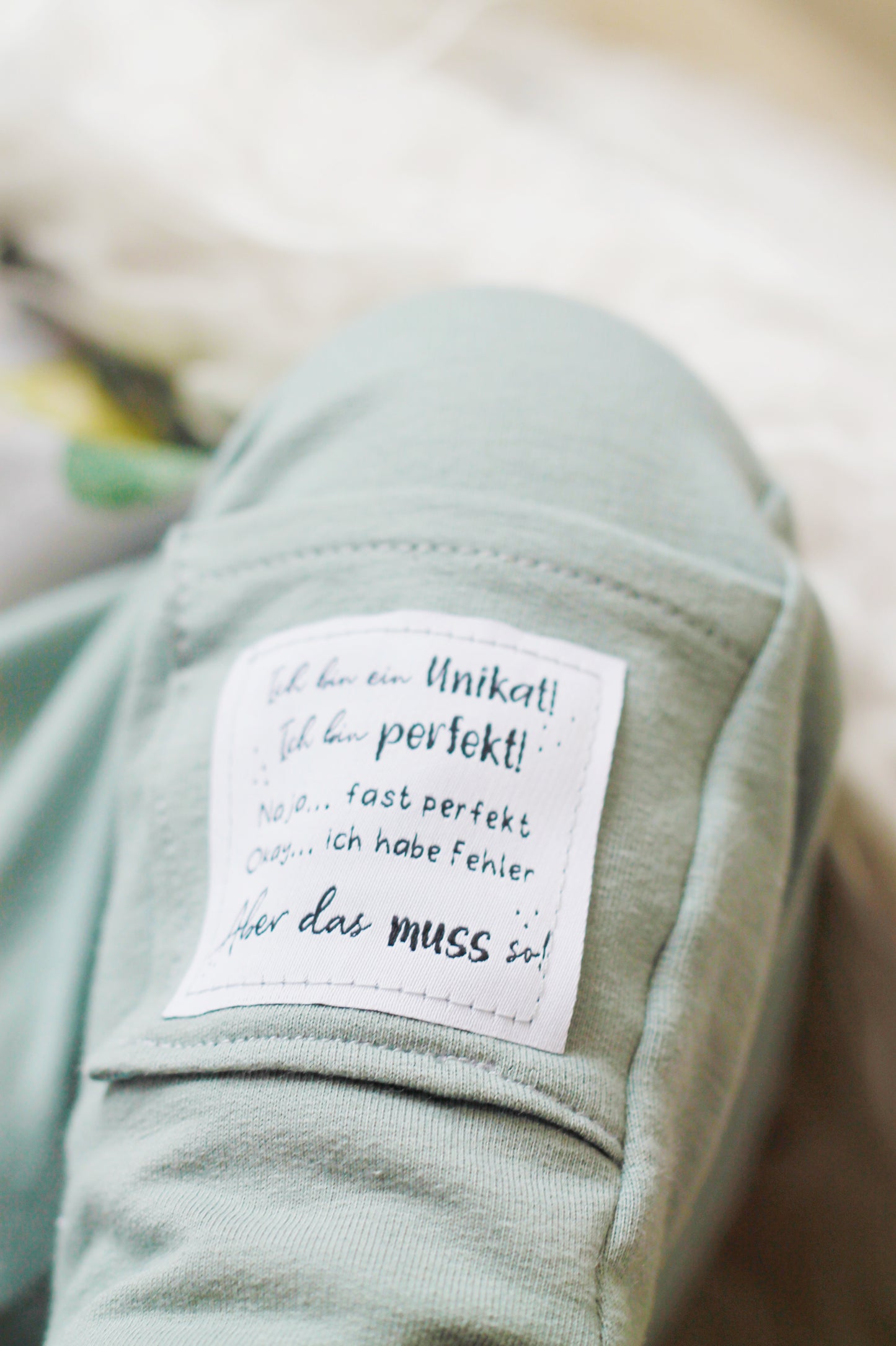 Ich bin ein Unikat - Spruch Label