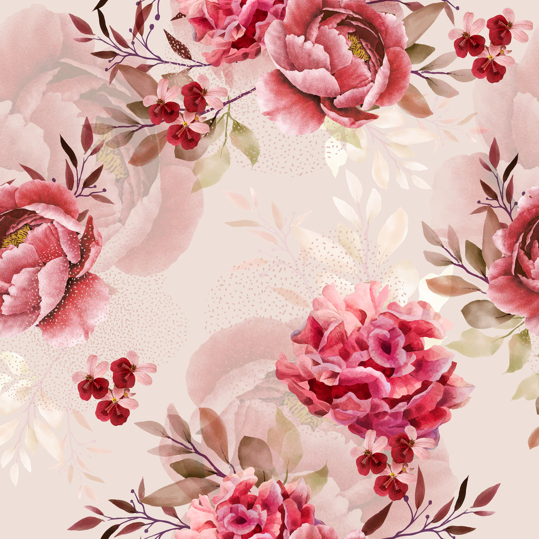 Watercolor Roses - rose quartz
