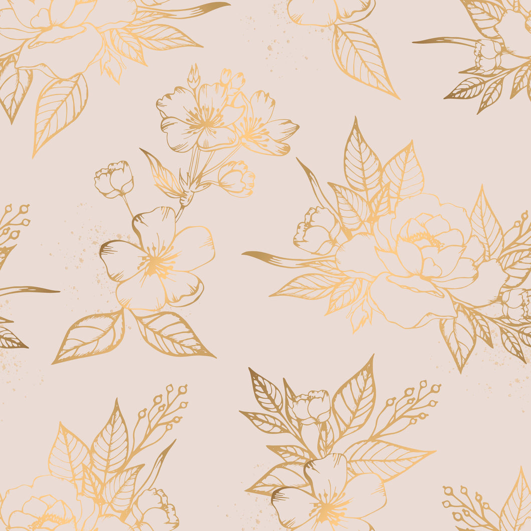 Golden Flowers beige
