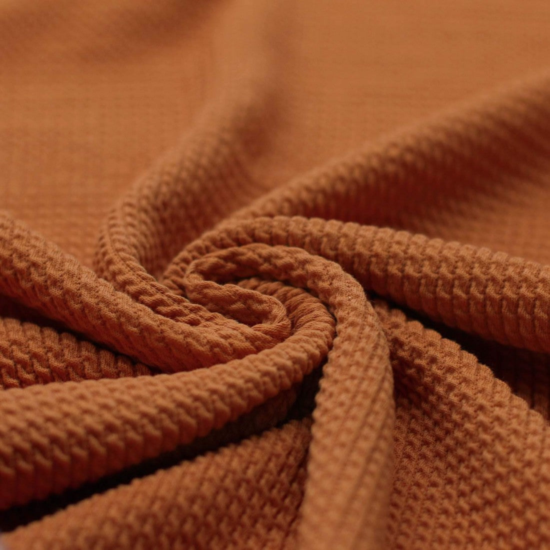 REST 51cm Mini Zopfmuster Jersey cognac