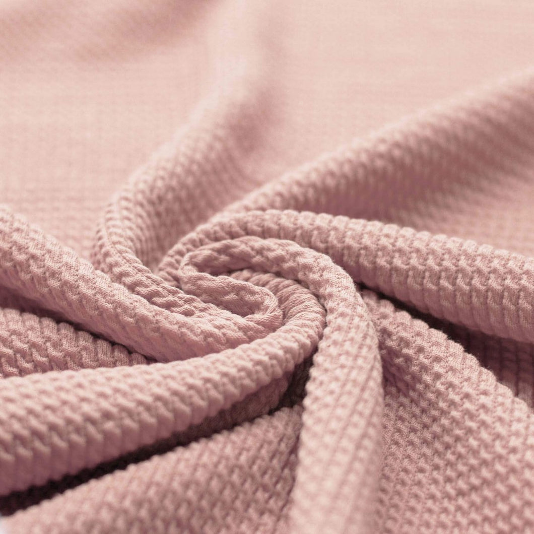 Mini Zopfmuster Jersey nude rosa