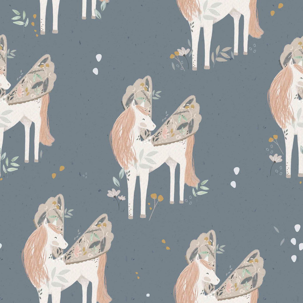 Happy Unicorn blue Softshell