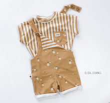 Lade das Bild in den Galerie-Viewer, Stripes cream/tan Jersey
