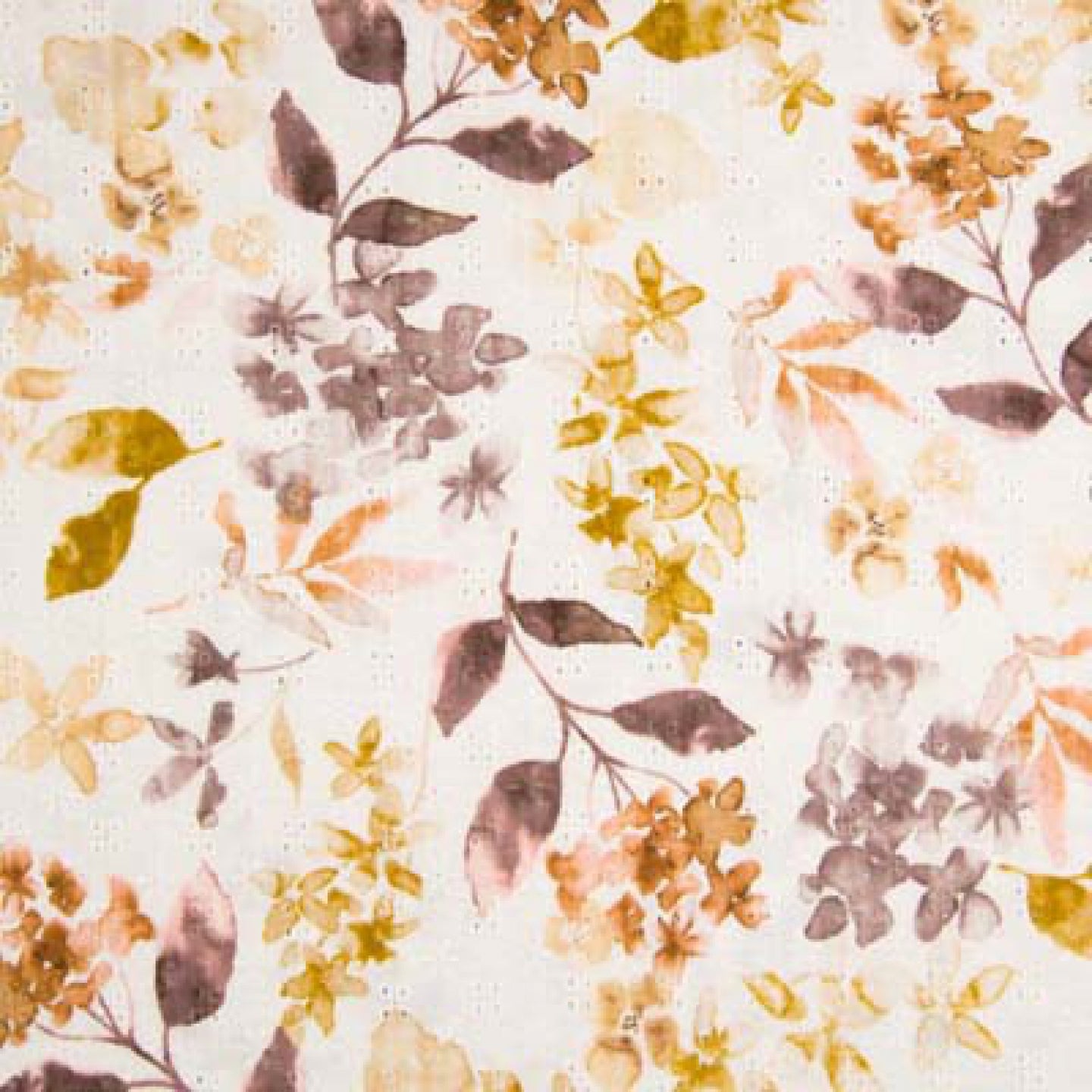 Musselin watercolor flowers camel beige