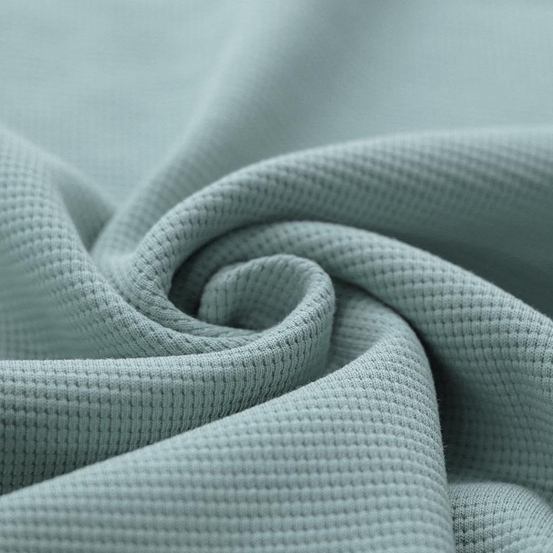 Waffelstrick Jersey dusty blue