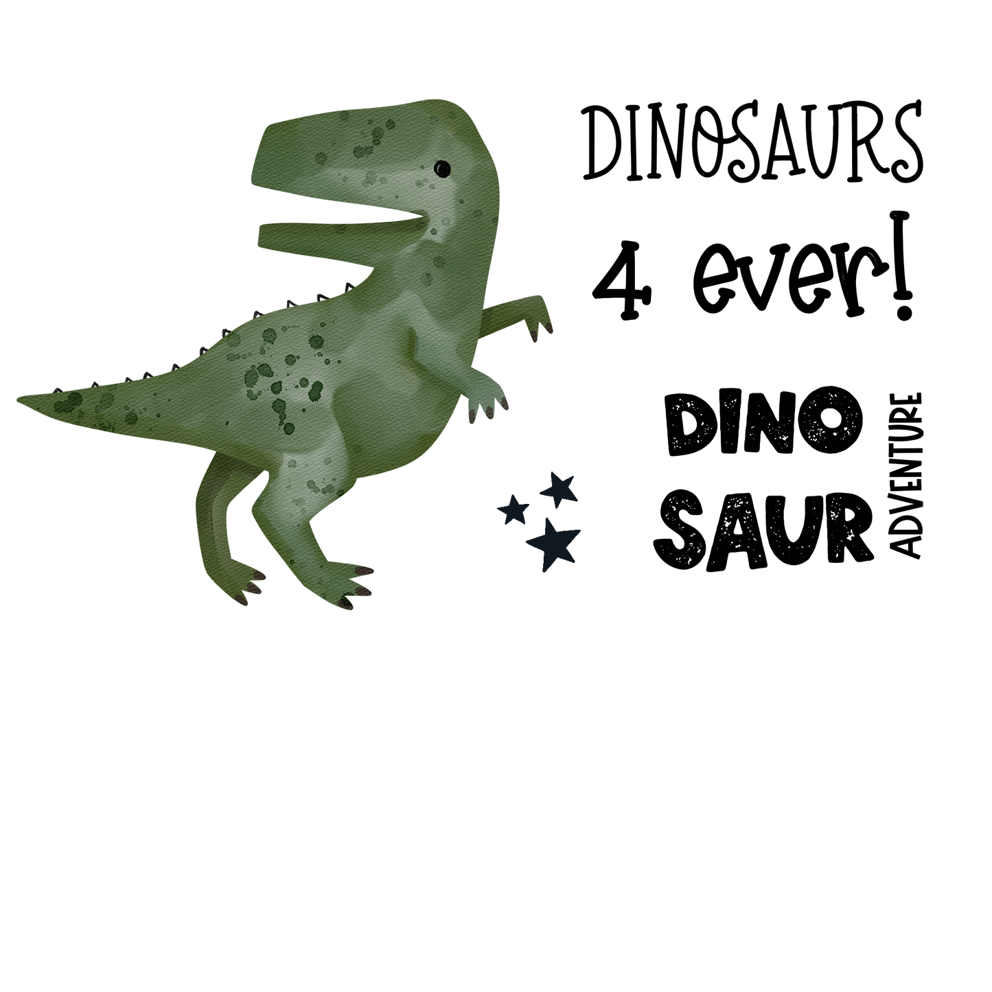 T-Rex 4ever Bügelbild groß