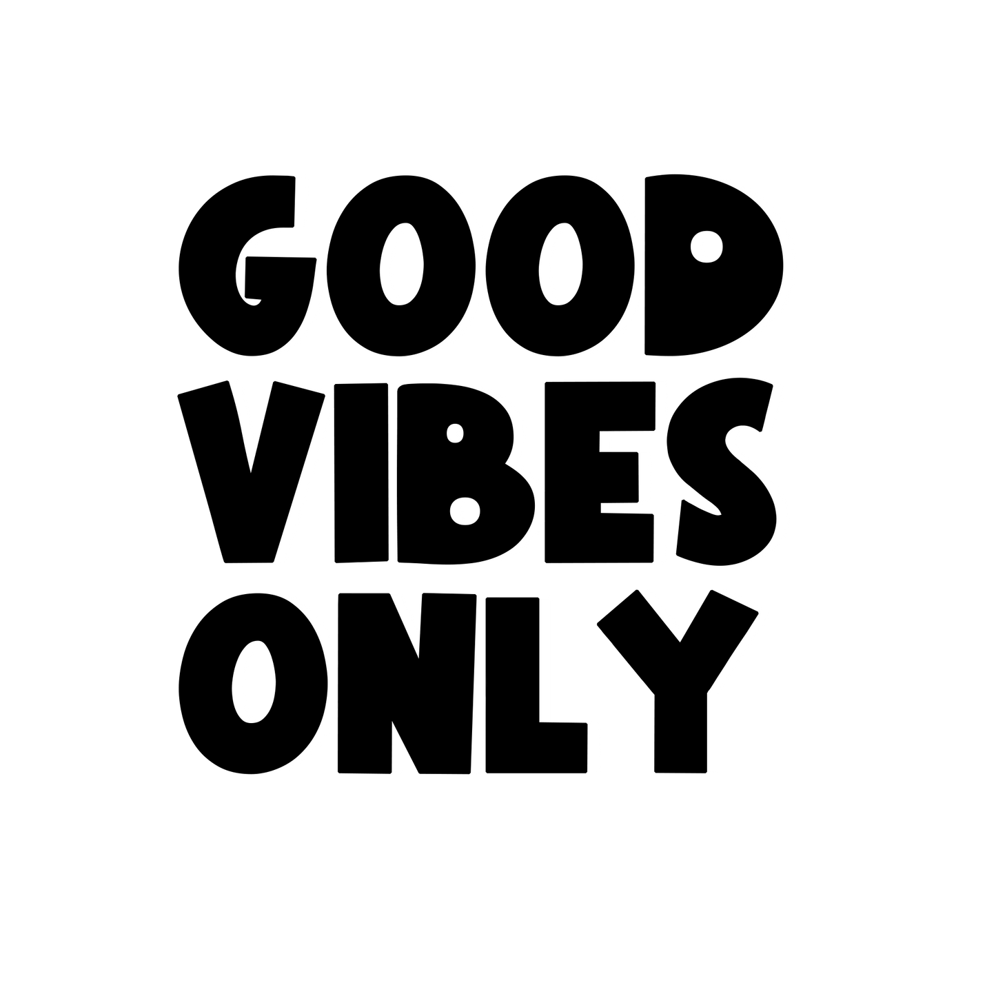 Good Vibes Only Bügelbild