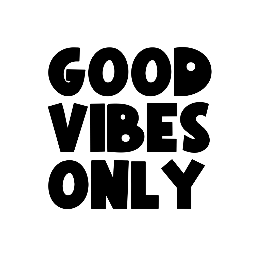 Good Vibes Only Bügelbild