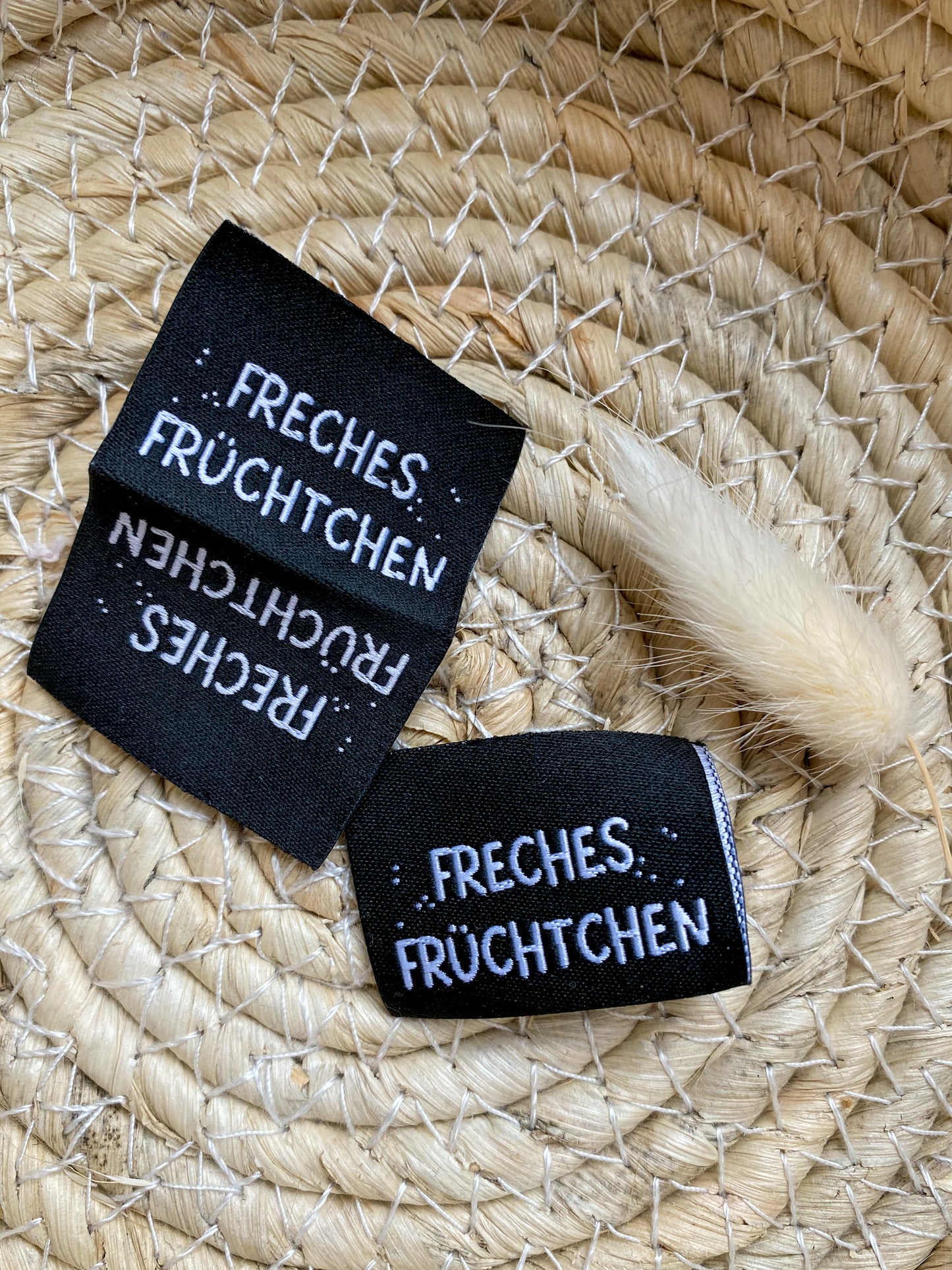 Freches Früchten schwarzes Web Label