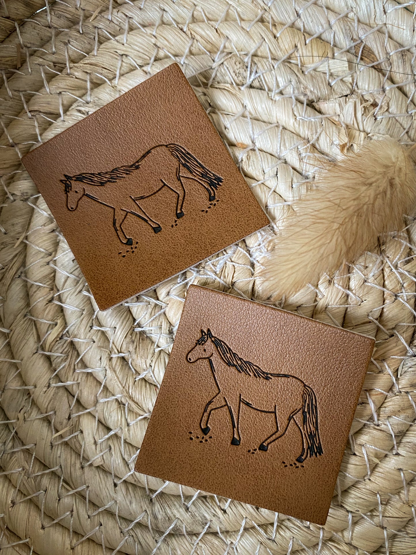 English Horse Kunstleder Label