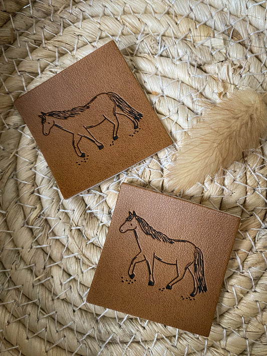 English Horse Kunstleder Label