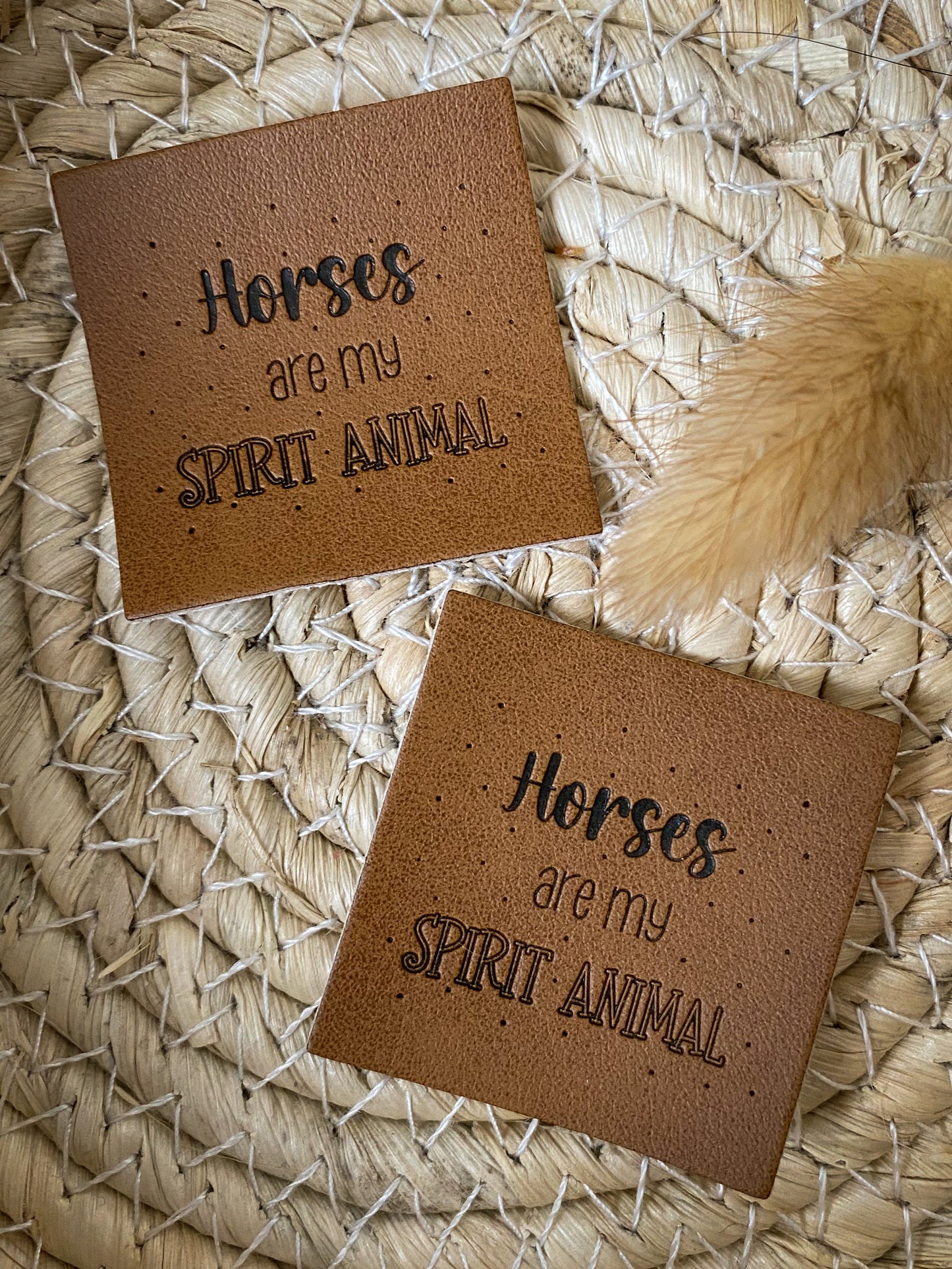 Horses are my Spirit Animal  Kunstleder Label