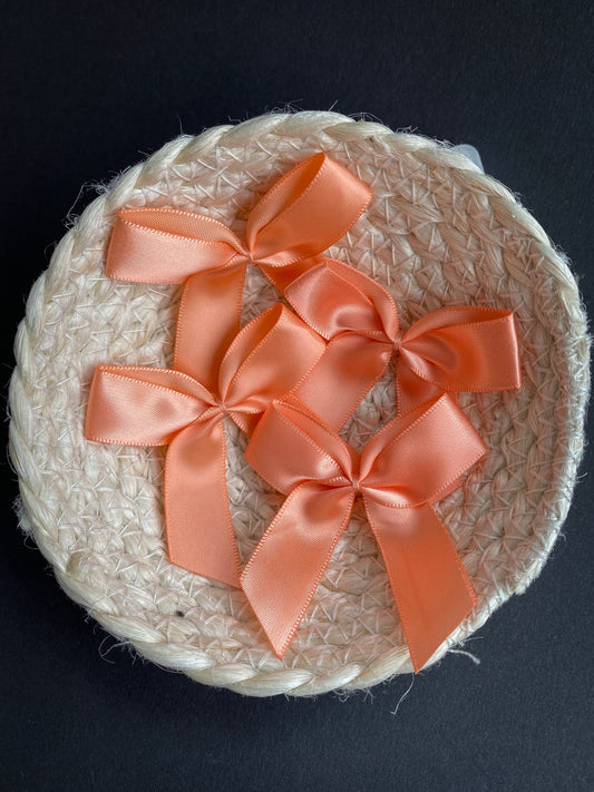 große Schleifen peach 3er Set