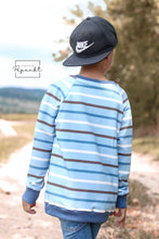 Load image into Gallery viewer, Stripes blue/cream/brown monstertruck
