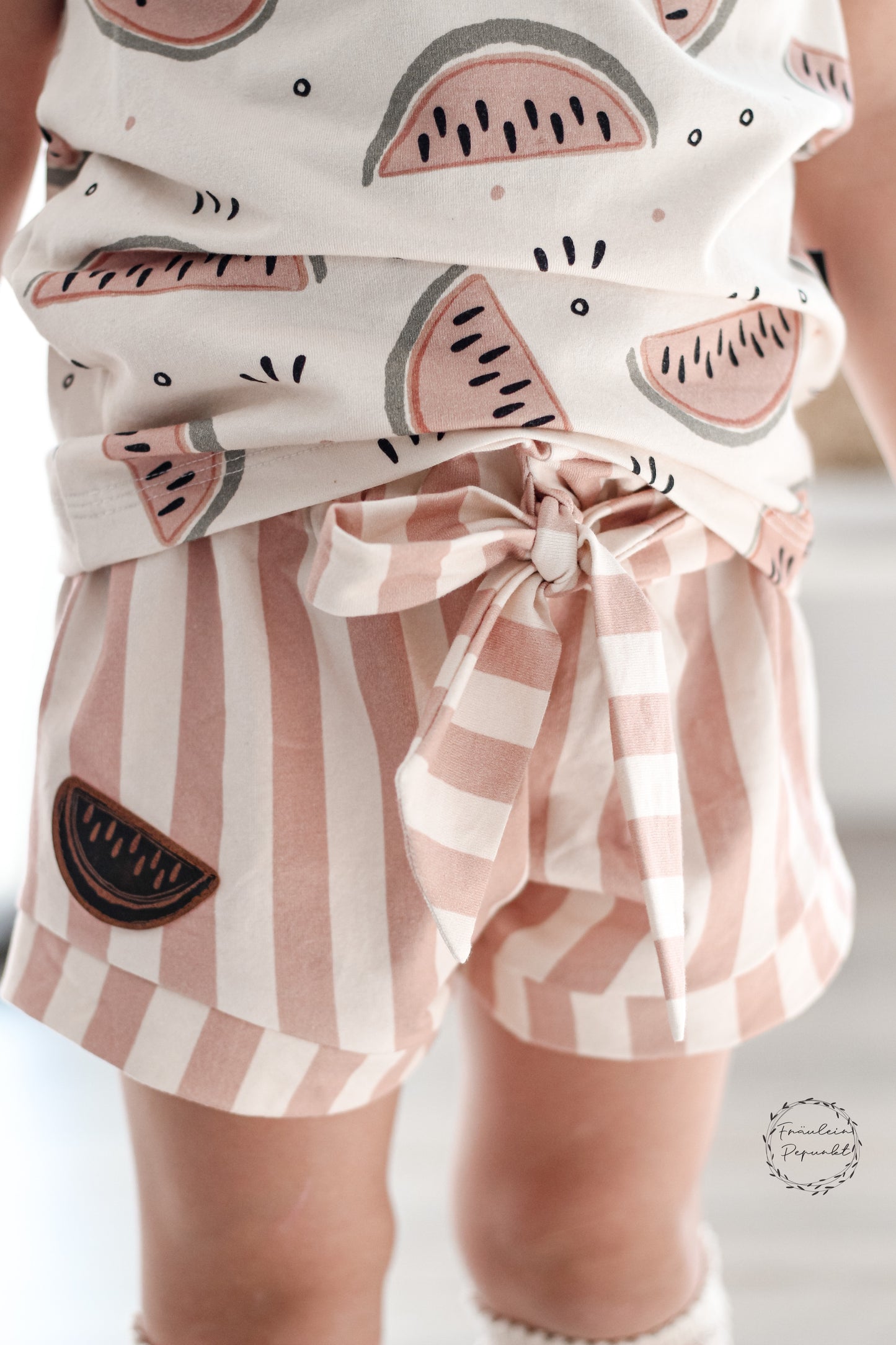 Stripes cream/dusty pink Jersey
