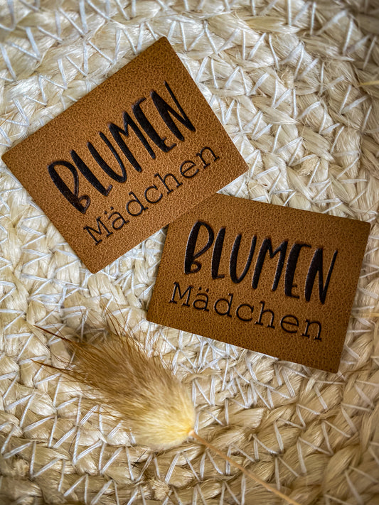 Blumen Mädchen Label