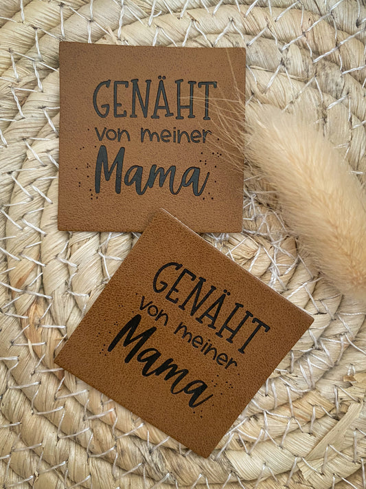 Genäht von meiner Mama - Kunstleder Label