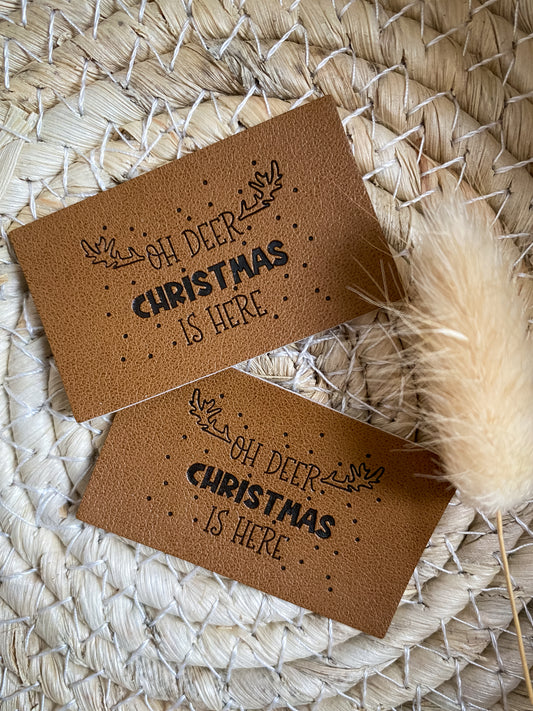 Oh Deer Christmas is here Label
