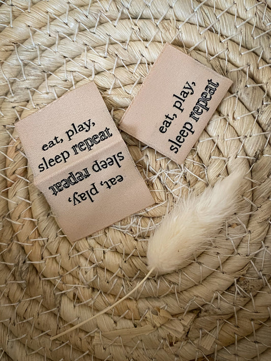 eat, play, sleep, repeat Web Label
