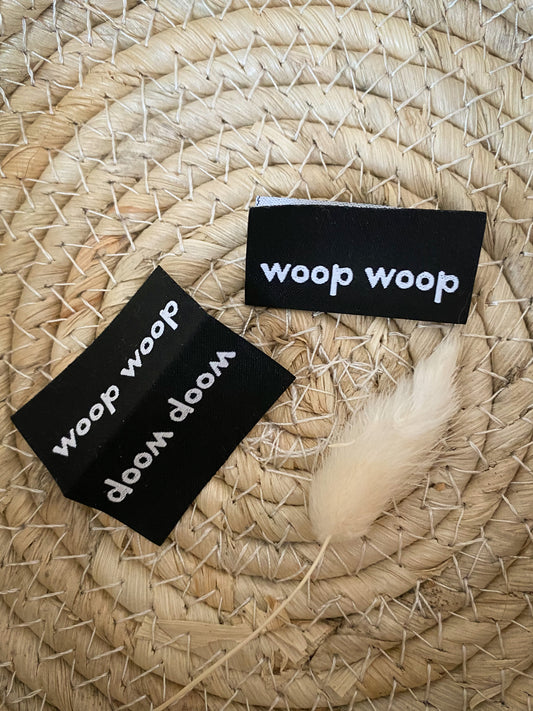 woop woop Web Label schwarz