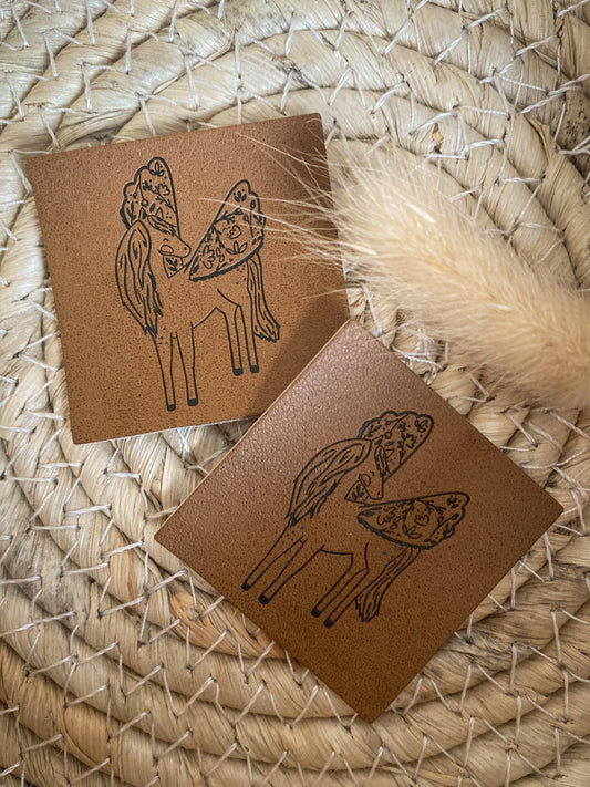Happy Unicorn - Kunstleder Label