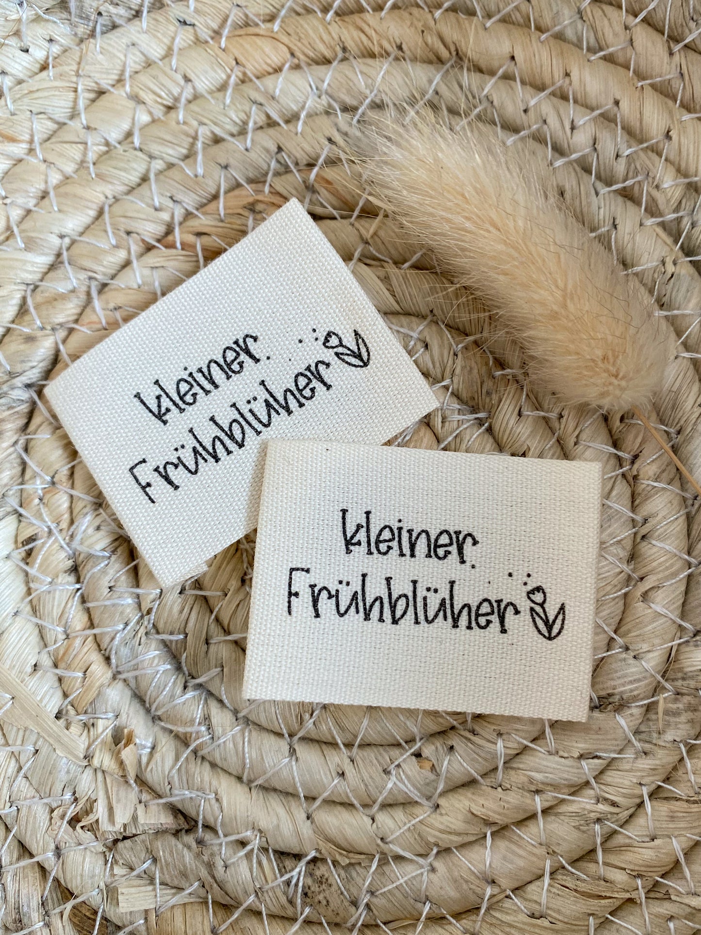 kleiner Frühblüher Baumwoll Label