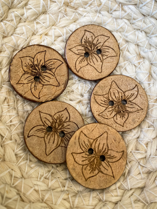 Knopf Aquarell Flowers (groß)