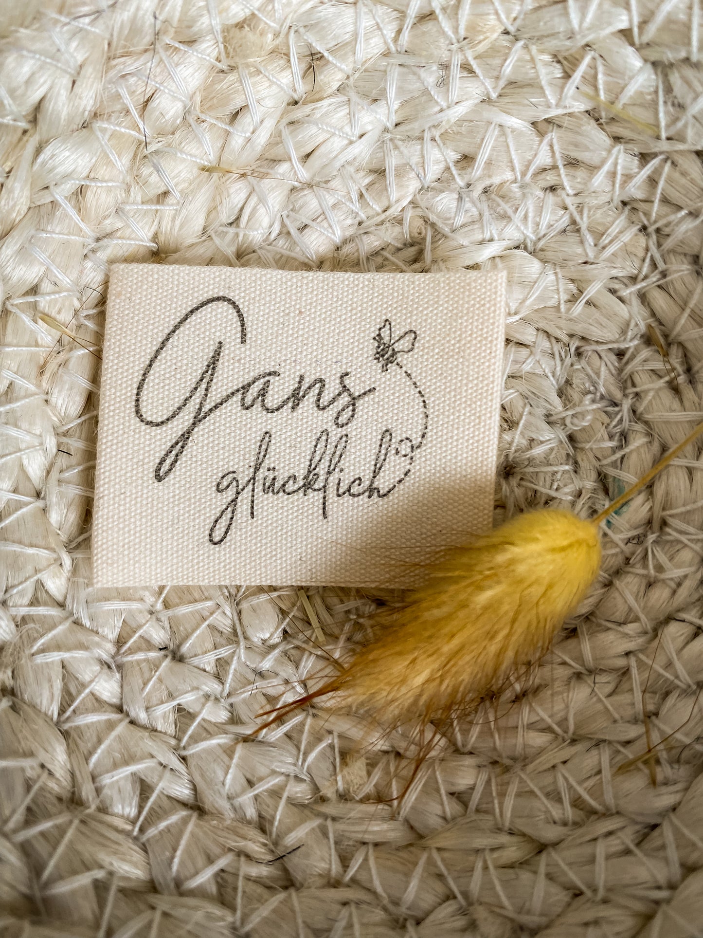 Gans glücklich Baumwoll Label
