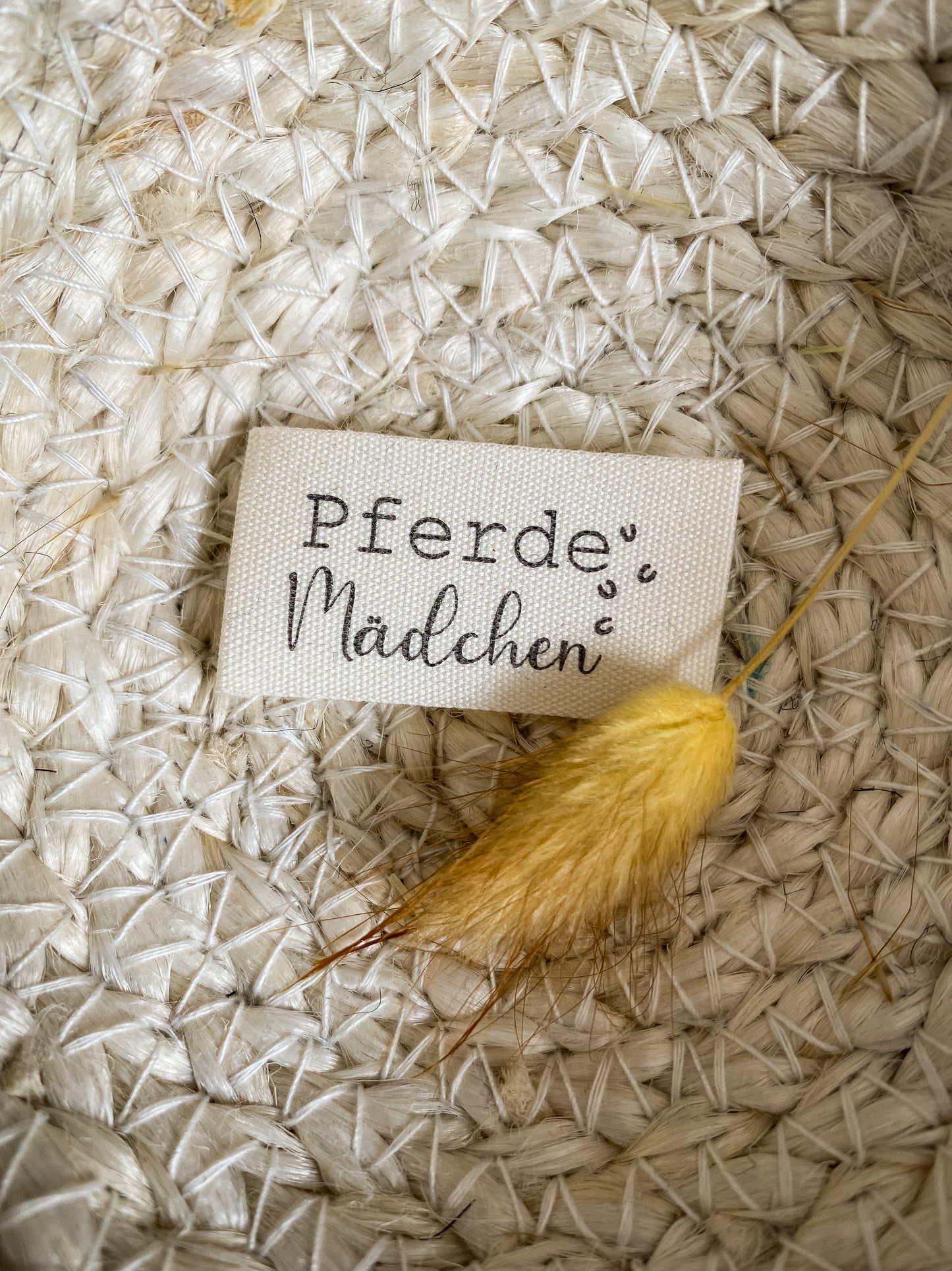 Pferde Mädchen Baumwoll Label