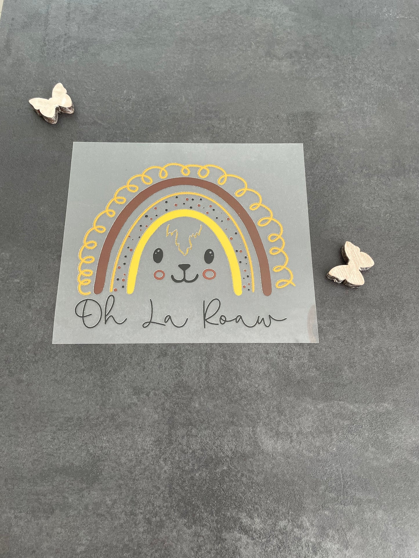 Löwen Regenbogen Bügelbild groß