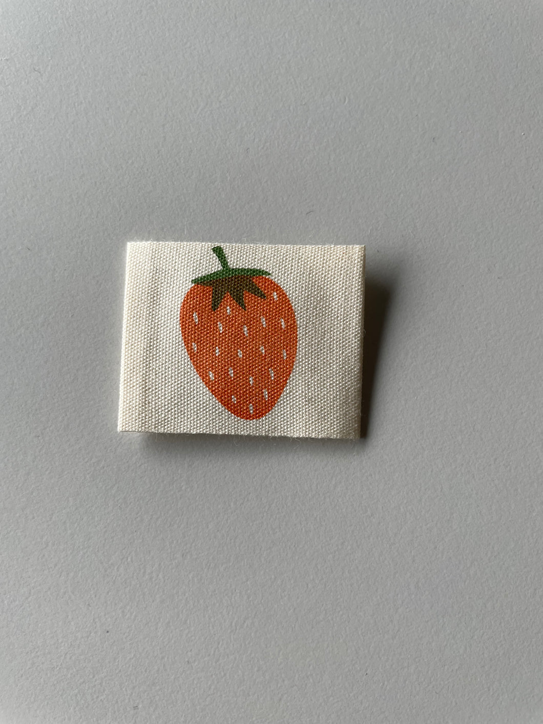Erdbeere Baumwoll Label
