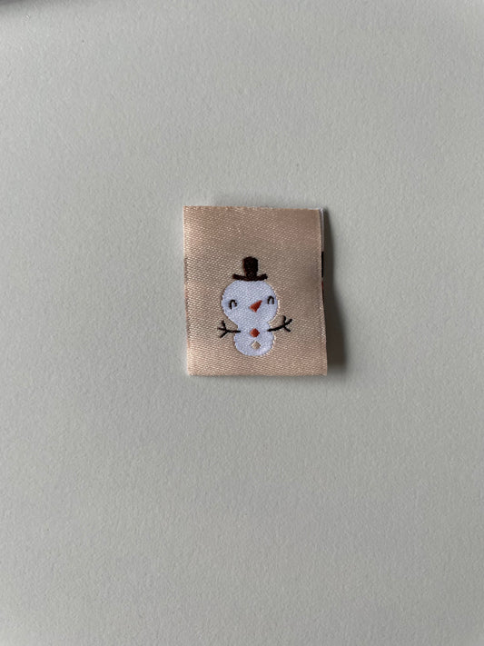 Schneemann beige - Web Label