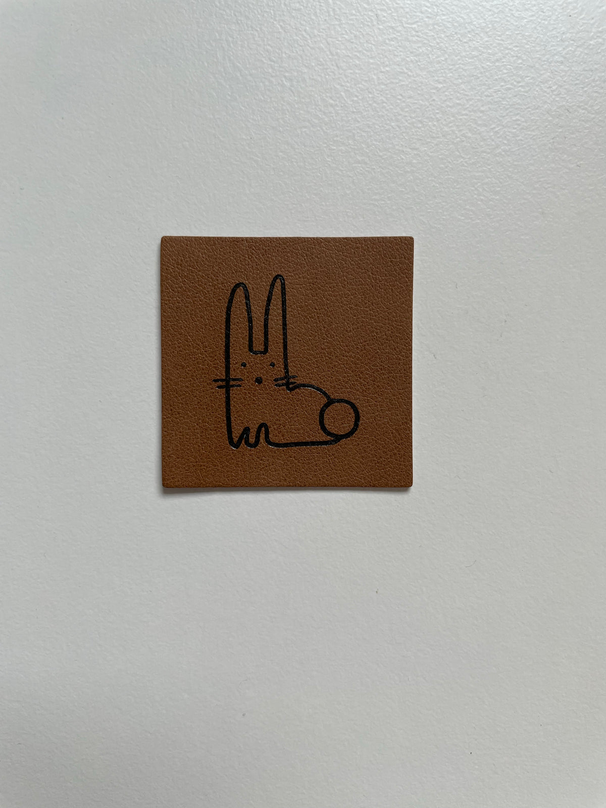 Cooler Hase - Kunstleder Label