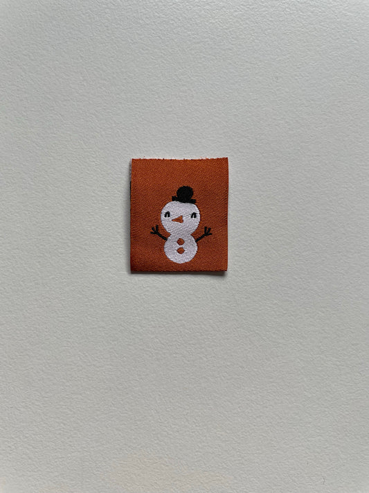 Schneemann orange - Web Label
