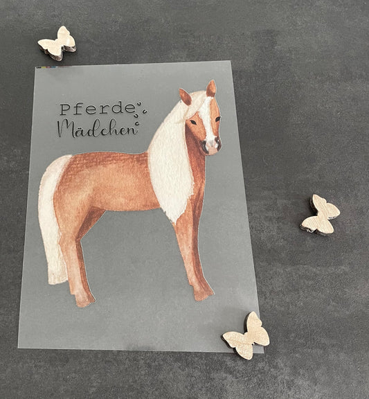 Haflinger Pferd Bügelbild groß