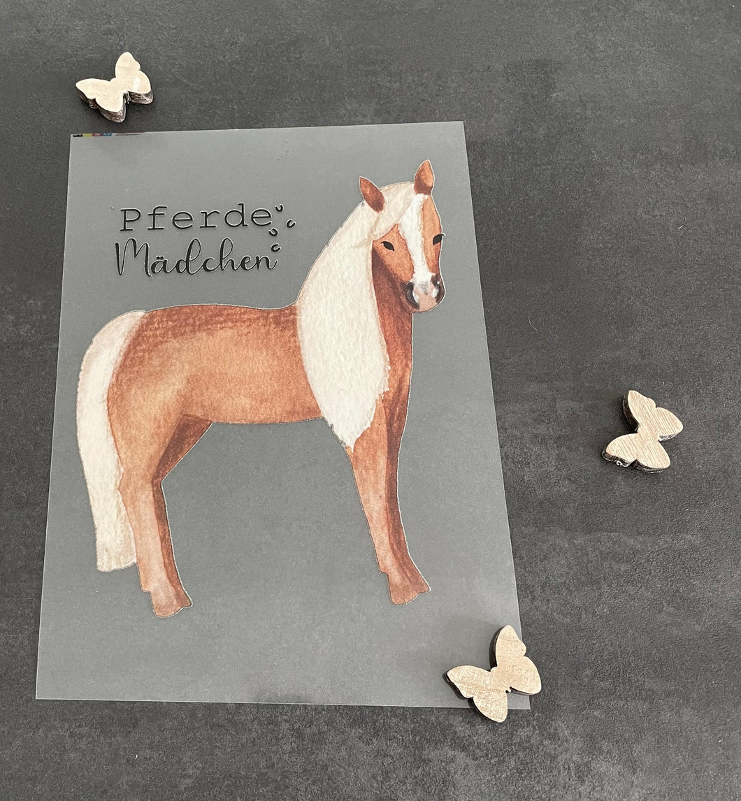 Haflinger Pferd Bügelbild groß