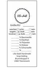 Load image into Gallery viewer, Textiletikett personalisiert weiß
