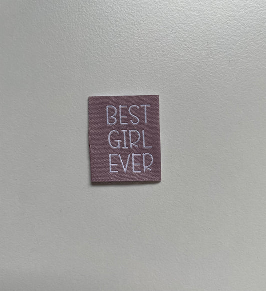 Best Girl Ever Label