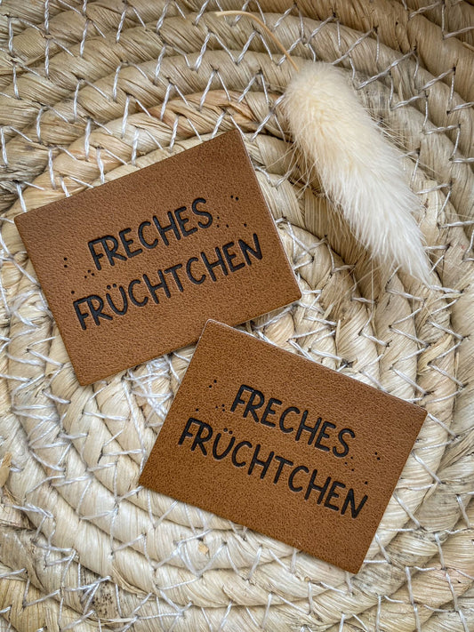 Freches Früchtchen Kunstleder Label