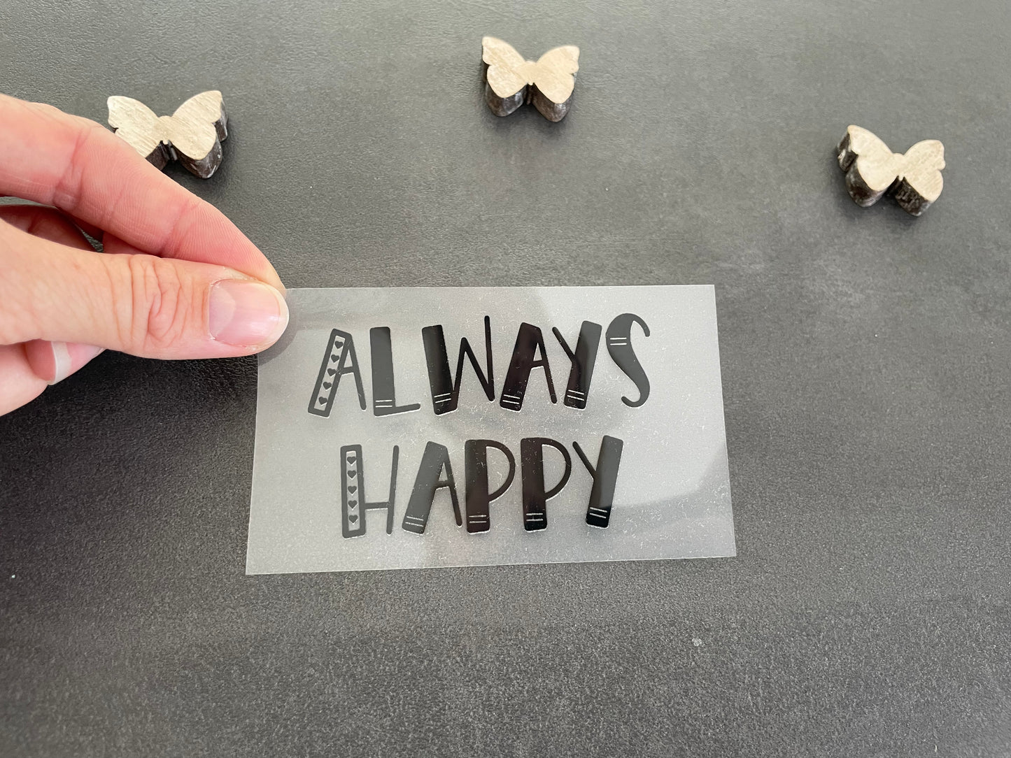 Always happy Bügelbild klein