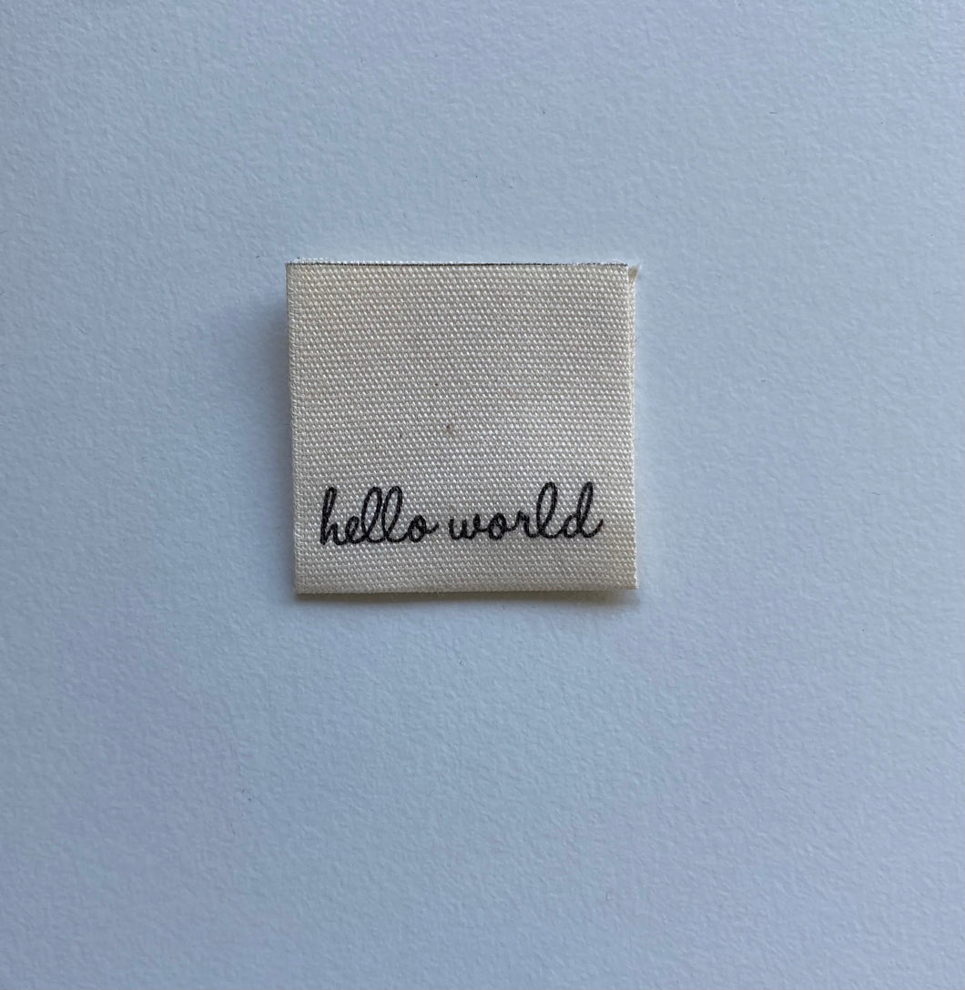 hello world Label
