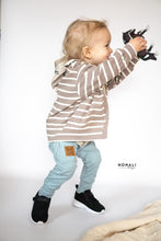 Lade das Bild in den Galerie-Viewer, Rib Jersey breit gestreift braun
