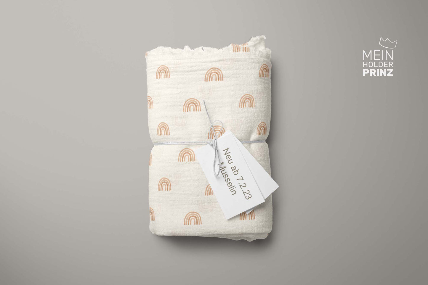 Musselin Regenbogen beige