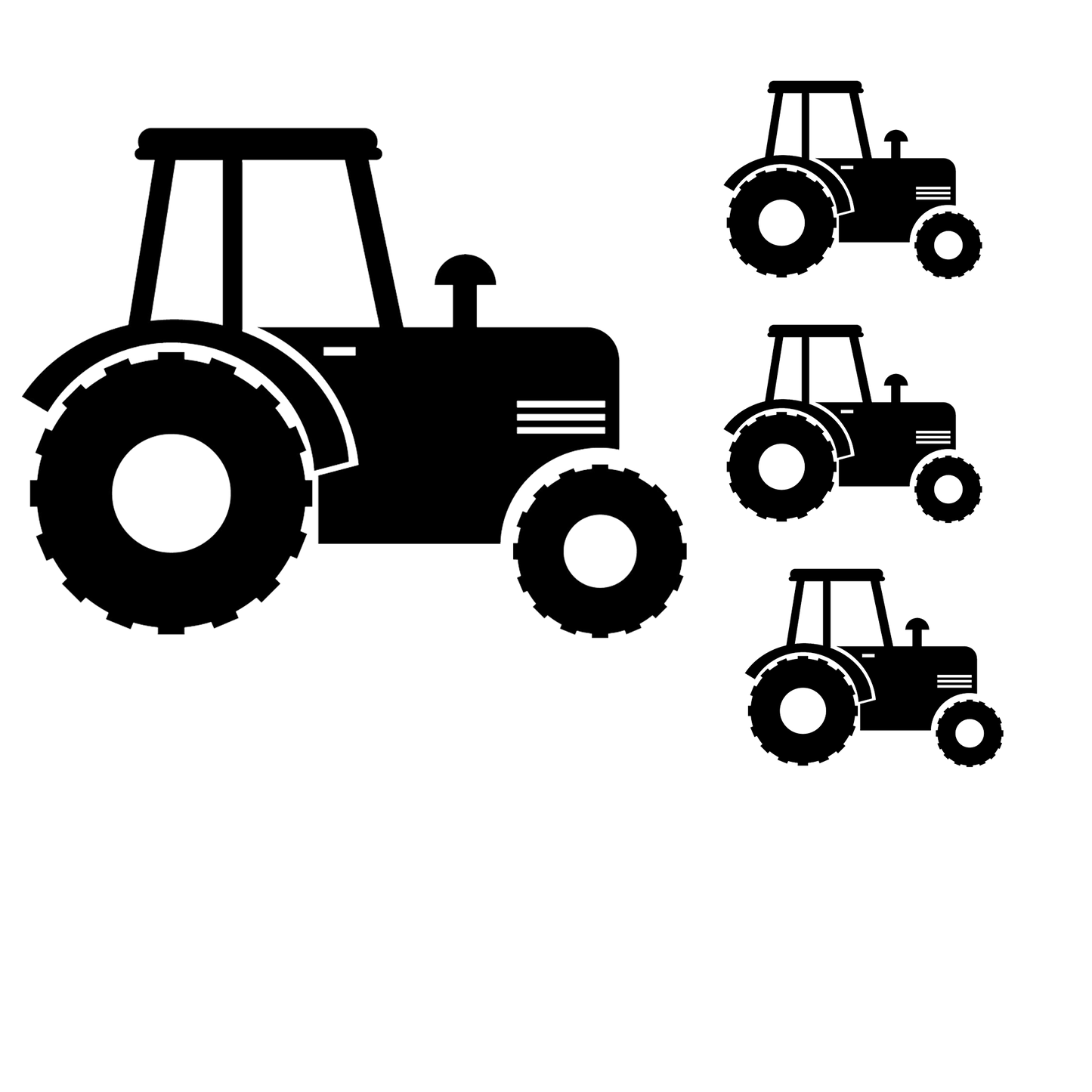 Traktor Reflektor Bügelbild groß