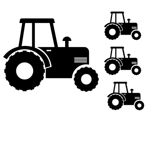 Traktor Reflektor Bügelbild groß